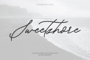 Discover the Charm of Sweetshore: A Handcrafted Script Font