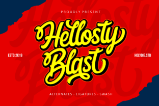 Hellosty Blast: A Vintage Script Font for Editorial Design